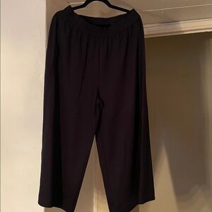 COS Dark Navy Wide leg Ankle length Elastic Waist Trousers